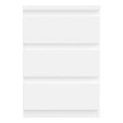 Edmore 3 Drawer Bedside Chest in White – image 2