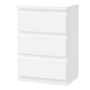Edmore 3 Drawer Bedside Chest in White – image 3