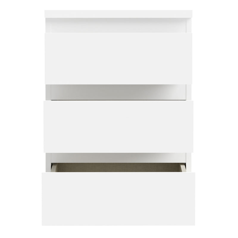 Edmore 3 Drawer Bedside Chest in White – image 5