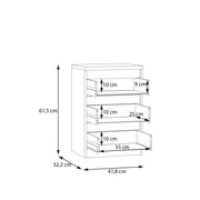 Edmore 3 Drawer Bedside Chest in Sonoma Oak – image 10