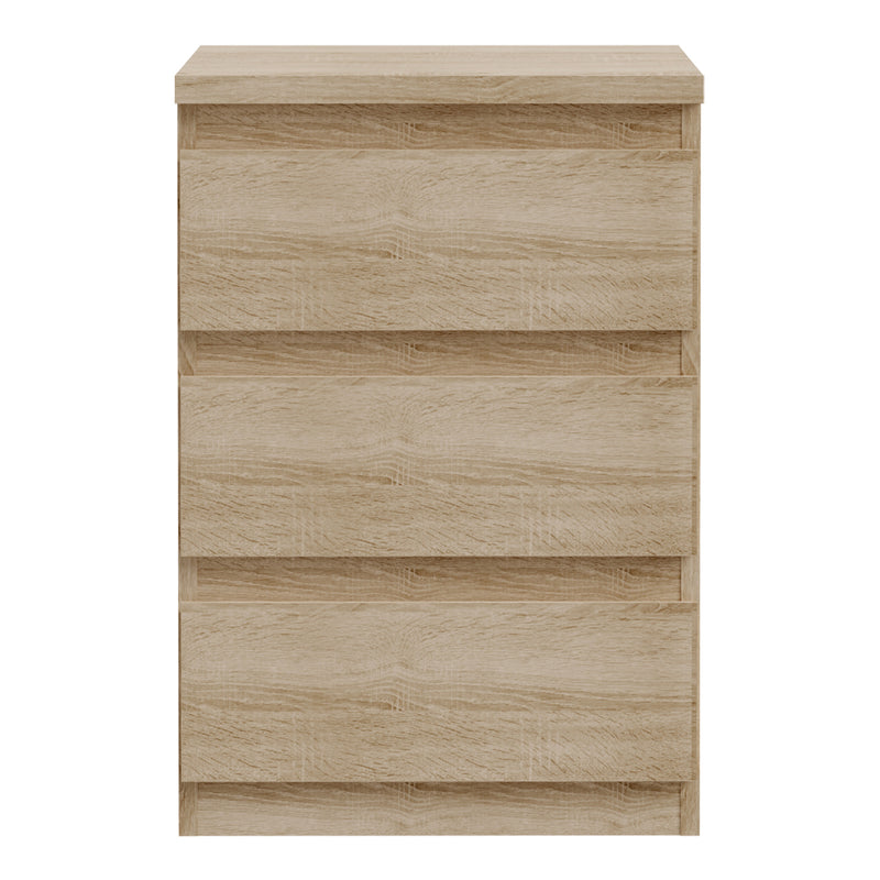 Edmore 3 Drawer Bedside Chest in Sonoma Oak – image 2