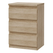 Edmore 3 Drawer Bedside Chest in Sonoma Oak – image 3