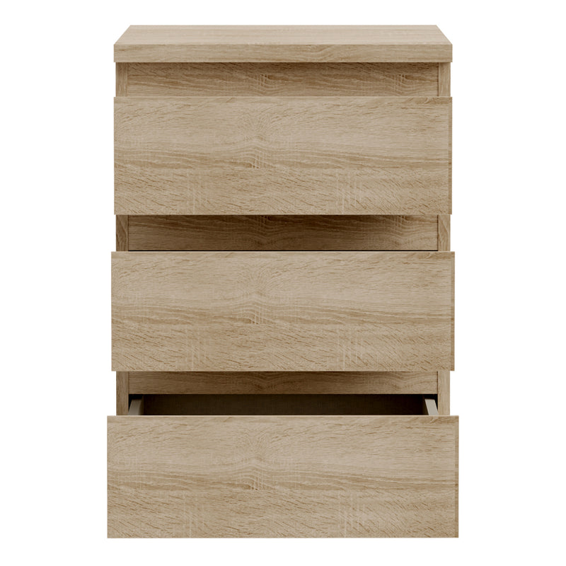 Edmore 3 Drawer Bedside Chest in Sonoma Oak – image 5