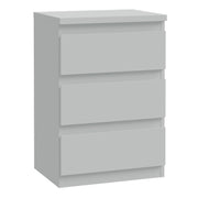 Edmore 3 Drawer Bedside Chest in Light Grey – image 1