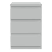 Edmore 3 Drawer Bedside Chest in Light Grey – image 2