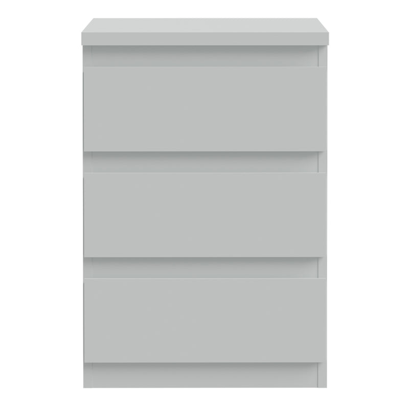 Edmore 3 Drawer Bedside Chest in Light Grey – image 2