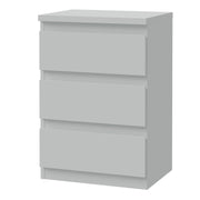 Edmore 3 Drawer Bedside Chest in Light Grey – image 3