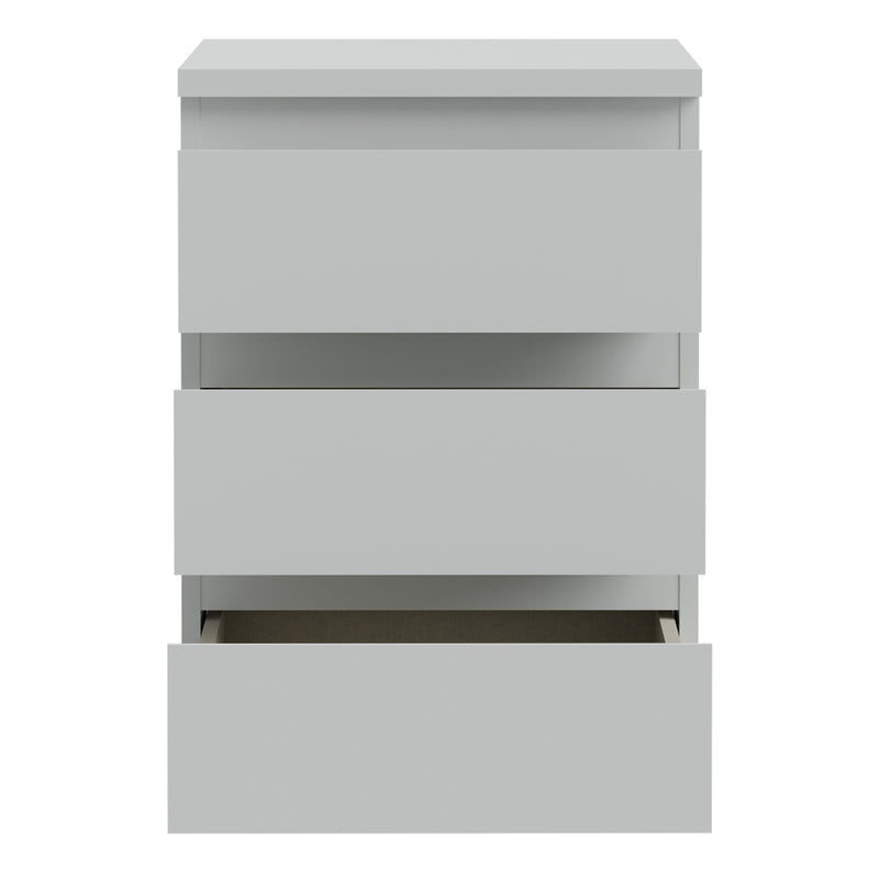 Edmore 3 Drawer Bedside Chest in Light Grey – image 5