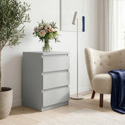 Edmore 3 Drawer Bedside Chest in Light Grey – image 6