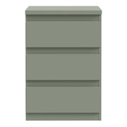 Edmore 3 Drawer Bedside Chest in Sage Green – image 2