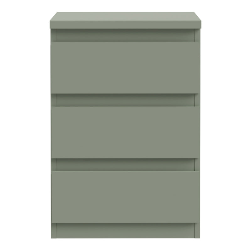 Edmore 3 Drawer Bedside Chest in Sage Green – image 2