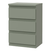 Edmore 3 Drawer Bedside Chest in Sage Green – image 3