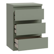 Edmore 3 Drawer Bedside Chest in Sage Green – image 4
