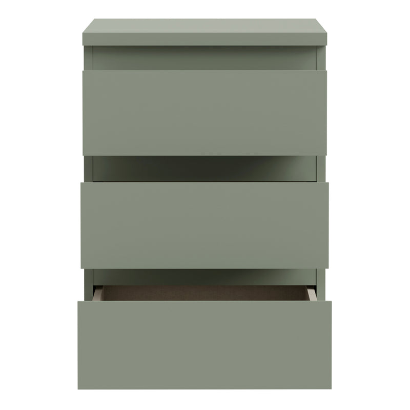 Edmore 3 Drawer Bedside Chest in Sage Green – image 5