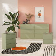 Edmore 3 Drawer Bedside Chest in Sage Green – image 7