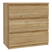 Edmore 3 Drawer Chest in Mauvella Oak – image 1