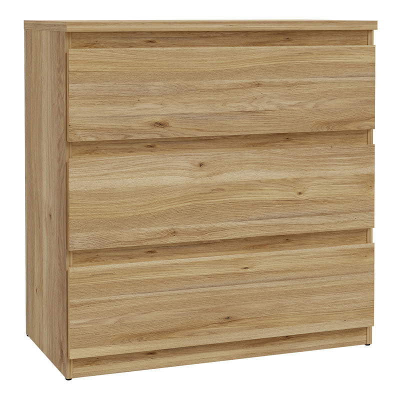 Edmore 3 Drawer Chest in Mauvella Oak – image 1