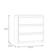 Edmore 3 Drawer Chest in Sonoma Oak – image 9