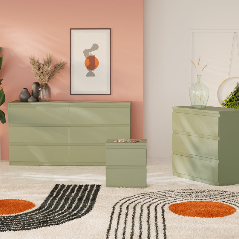 Edmore 3 Drawer Chest in Sage Green – image 7