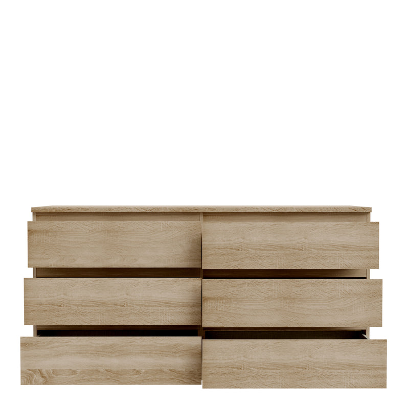 Edmore 6 Drawer Wide Chest in Sonoma Oak – image 5