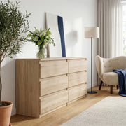 Edmore 6 Drawer Wide Chest in Sonoma Oak – image 6