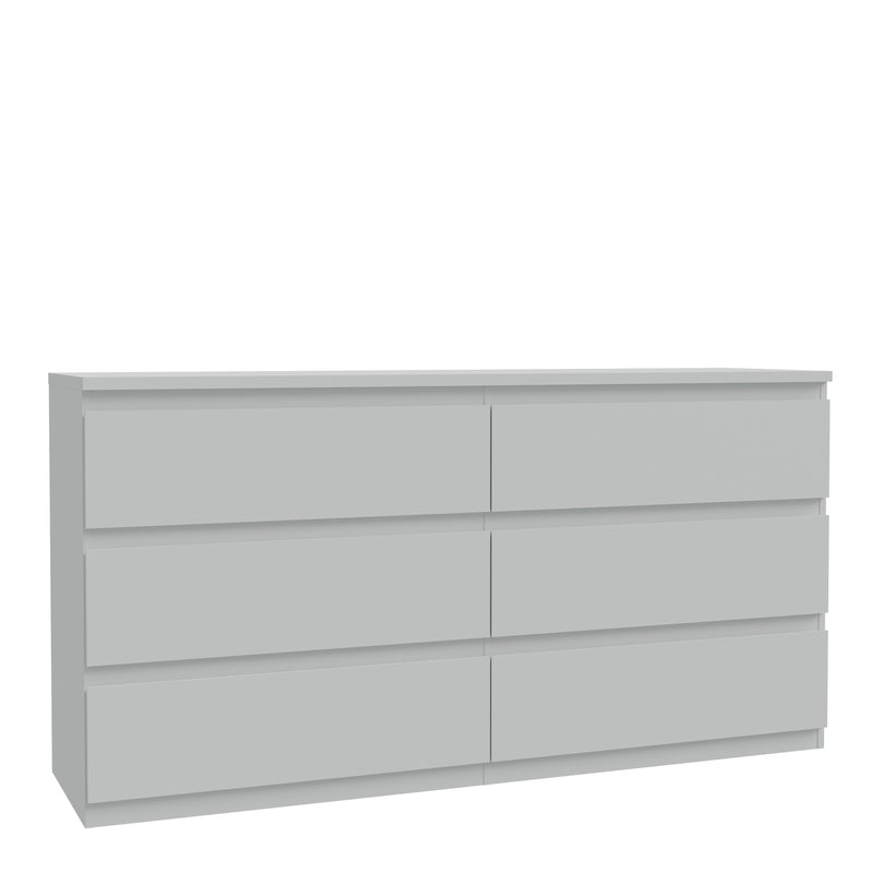 Edmore 6 Drawer Wide Chest in Light Grey – image 1