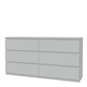 Edmore 6 Drawer Wide Chest in Light Grey – image 3