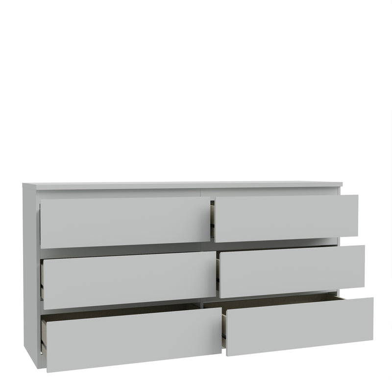 Edmore 6 Drawer Wide Chest in Light Grey – image 4