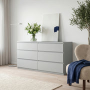 Edmore 6 Drawer Wide Chest in Light Grey – image 6
