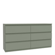 Edmore 6 Drawer Wide Chest in Sage Green – image 1