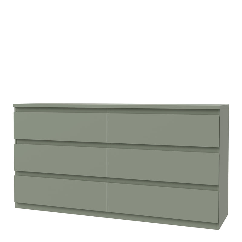 Edmore 6 Drawer Wide Chest in Sage Green – image 3
