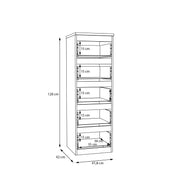 Edmore 5 Drawer Tall Narrow Chest in White – image 10