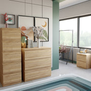 Edmore 5 Drawer Tall Narrow Chest in Mauvella Oak – image 7
