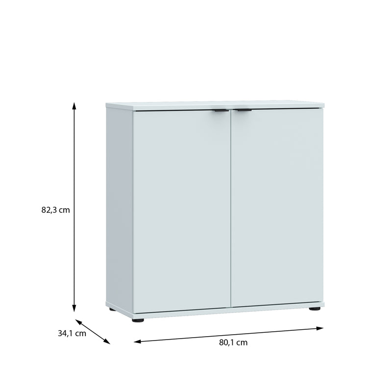 Ganymede 2 Door Cupboard in Light Grey – image 10