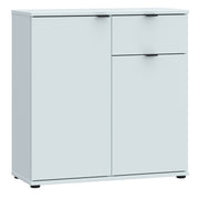 Ganymede 2 Door Cupboard with Drawer and Top Lip Detail in Light Grey – image 1