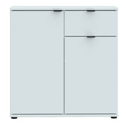 Ganymede 2 Door Cupboard with Drawer and Top Lip Detail in Light Grey – image 2