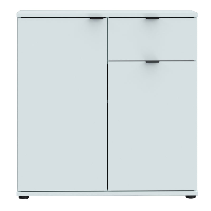 Ganymede 2 Door Cupboard with Drawer and Top Lip Detail in Light Grey – image 2