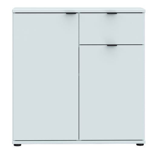 Ganymede 2 Door Cupboard with Drawer and Top Lip Detail in Light Grey – image 2
