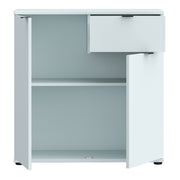 Ganymede 2 Door Cupboard with Drawer and Top Lip Detail in Light Grey – image 4