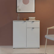 Ganymede 2 Door Cupboard with Drawer and Top Lip Detail in Light Grey – image 5