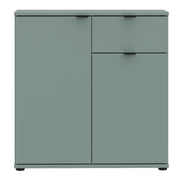 Ganymede 2 Door Cupboard with Drawer in Sage Green – image 2
