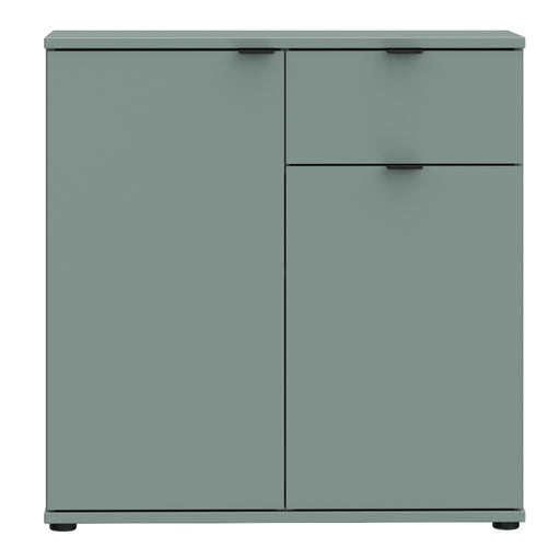 Ganymede 2 Door Cupboard with Drawer in Sage Green – image 2