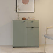 Ganymede 2 Door Cupboard with Drawer in Sage Green – image 5