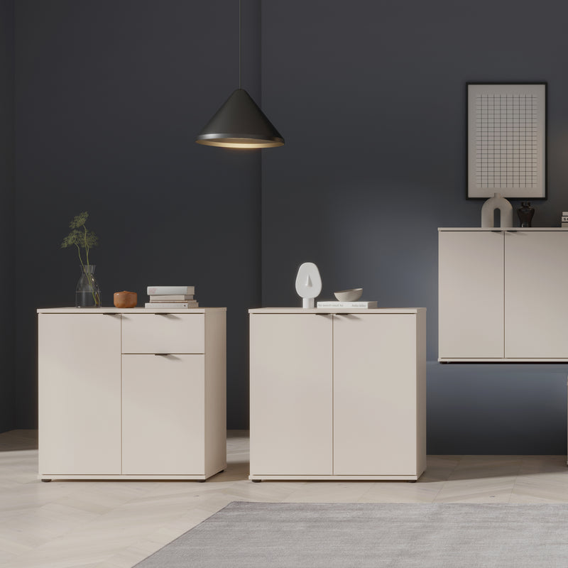 Ganymede 2 Door Cupboard with Drawer in Sand – image 6