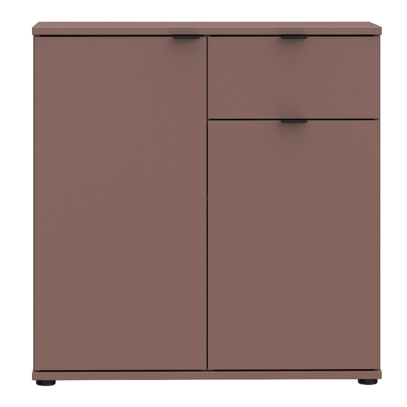 Ganymede 2 Door Cupboard with Drawer in Terracotta – image 2