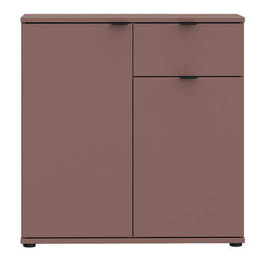 Ganymede 2 Door Cupboard with Drawer in Terracotta – image 2