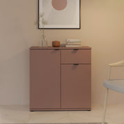 Ganymede 2 Door Cupboard with Drawer in Terracotta – image 5