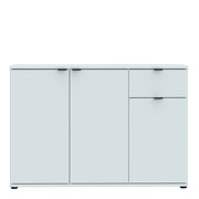 Ganymede Wide 3 Door Cupboard with Drawer in Light Grey – image 2