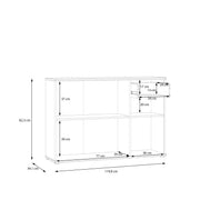 Ganymede Wide 3 Door Cupboard with Drawer in Sage Green – image 10