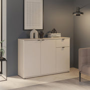 Ganymede Wide 3 Door Cupboard with Drawer in Sand – image 5